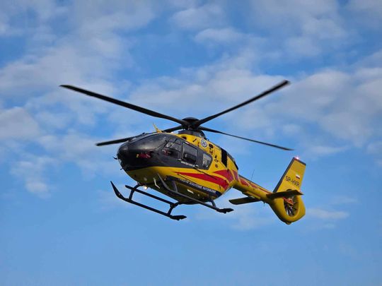 Wędkarz śmigłowcem LPR zabrany do szpitala. Łowił z łódki na Jeziorze Wytyckim [ZDJĘCIA]