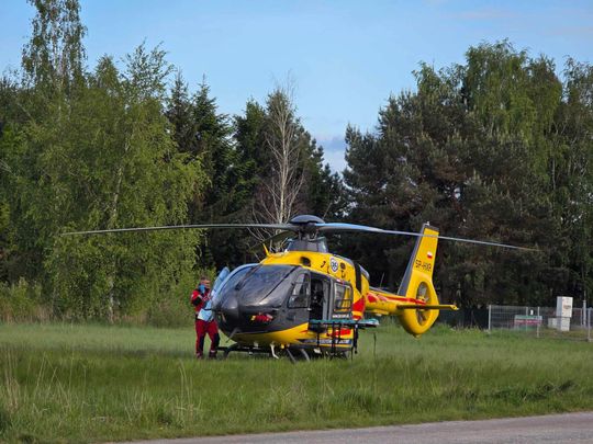 Wędkarz śmigłowcem LPR zabrany do szpitala. Łowił z łódki na Jeziorze Wytyckim [ZDJĘCIA]