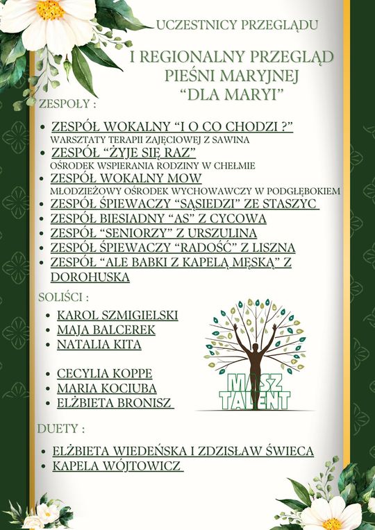 I Regionalny Przegląd Pieśni Maryjnych „Dla Maryi” w Sawinie [GALERIA ZDJĘĆ]