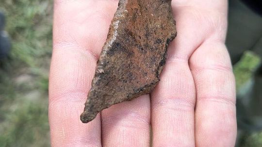 Stanowisko Tarnawatka - Tartak 8. Fragment ceramiki naczyniowej pozyskanej podczas badań