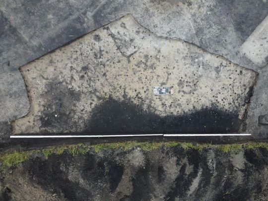 Stanowisko Tarnawatka - Tartak 8. Wczesnośredniowieczny obiekt archeologiczny przed eksploracją. Stanowisko Tarnawatka - Tartak 8. Wczesnośredniowieczny obiekt archeologiczny przed eksploracją.