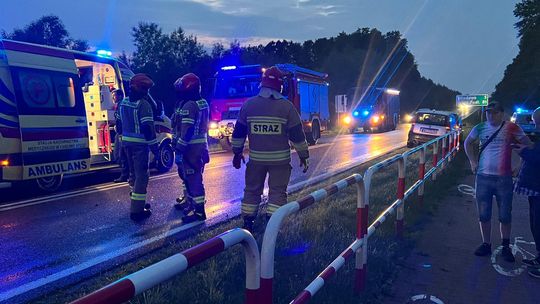 Na trasie Okuninka–Włodawa auto wypadło z drogi [ZDJĘCIA]