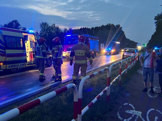 Na trasie Okuninka–Włodawa auto wypadło z drogi [ZDJĘCIA]