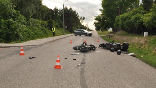 Krasnystaw. Dwa motory roztrzaskane. Dwóch kierowców zabrano do szpitala [ZDJĘCIA]