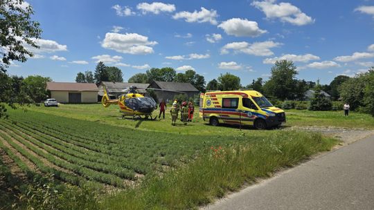 Kolejny wypadek na hulajnodze. 14-latek zabrany śmigłowcem do szpitala [ZDJĘCIA]
