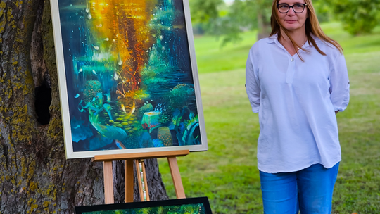 Wernisaż prac poplenerowych „Żółte w zielonym – rzecz o Lubelskim Bursztynie” [GALERIA ZDJĘĆ]