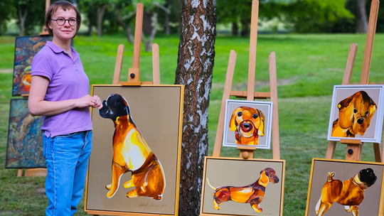 Wernisaż prac poplenerowych „Żółte w zielonym – rzecz o Lubelskim Bursztynie” [GALERIA ZDJĘĆ]