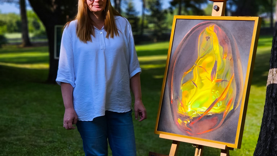 Wernisaż prac poplenerowych „Żółte w zielonym – rzecz o Lubelskim Bursztynie” [GALERIA ZDJĘĆ]