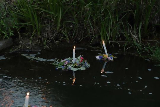 Noc Świętojańska w gminie Hańsk. Widowisko obrzędowe i puszczanie wianków [GALERIA ZDJĘĆ]