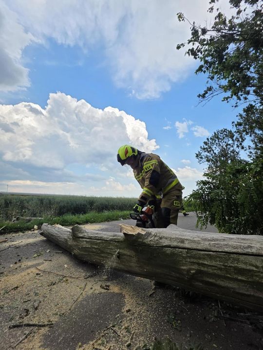 Krajobraz po burzy. Nawałnica przewracała drzewa, zrywała dachy [GALERIA ZDJĘĆ]