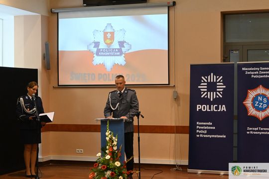 Święto Policji w Krasnymstawie. Podziękowania, mianowania i odznaczenia [GALERIA ZDJĘĆ] 