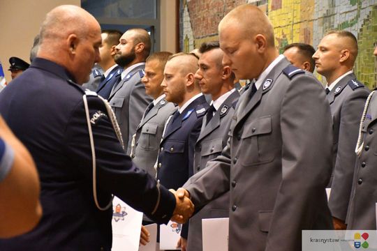 Święto Policji w Krasnymstawie. Podziękowania, mianowania i odznaczenia [GALERIA ZDJĘĆ] 