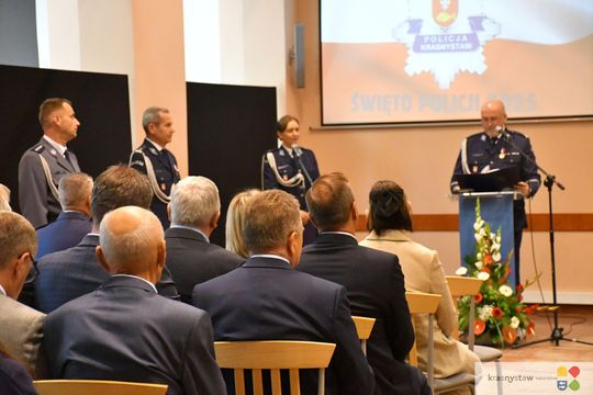 Święto Policji w Krasnymstawie. Podziękowania, mianowania i odznaczenia [GALERIA ZDJĘĆ] 