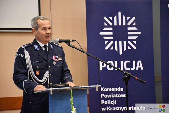 Święto Policji w Krasnymstawie. Podziękowania, mianowania i odznaczenia [GALERIA ZDJĘĆ] 
