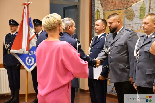 Święto Policji w Krasnymstawie. Podziękowania, mianowania i odznaczenia [GALERIA ZDJĘĆ] 
