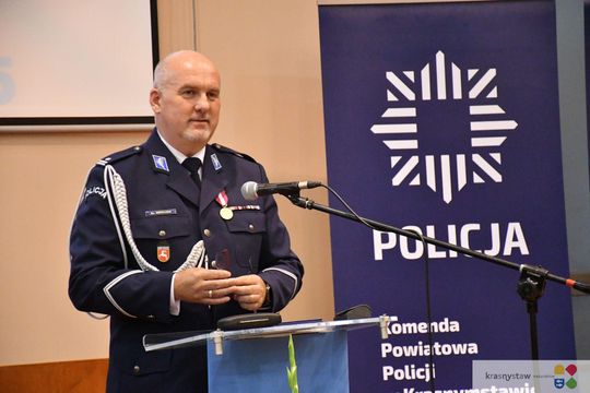 Święto Policji w Krasnymstawie. Podziękowania, mianowania i odznaczenia [GALERIA ZDJĘĆ] 