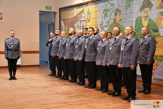 Święto Policji w Krasnymstawie. Podziękowania, mianowania i odznaczenia [GALERIA ZDJĘĆ] 