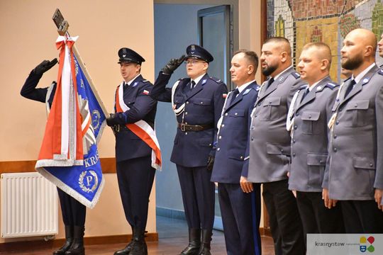 Święto Policji w Krasnymstawie. Podziękowania, mianowania i odznaczenia [GALERIA ZDJĘĆ] 
