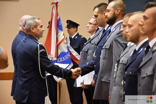 Święto Policji w Krasnymstawie. Podziękowania, mianowania i odznaczenia [GALERIA ZDJĘĆ] 