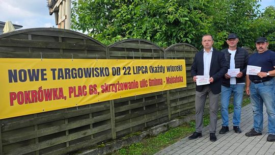 Gm. Chełm. Urządzili targ po swojemu. Rolnicy będą mieć swoje miejsce do handlowania [ZDJĘCIA]