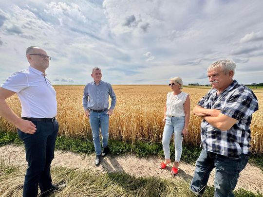 Gmina Lesniowice szacuje straty po gradobiciu. Wizja lokalna z udziałem przedstawicieli wojewody [ZDJĘCIA]