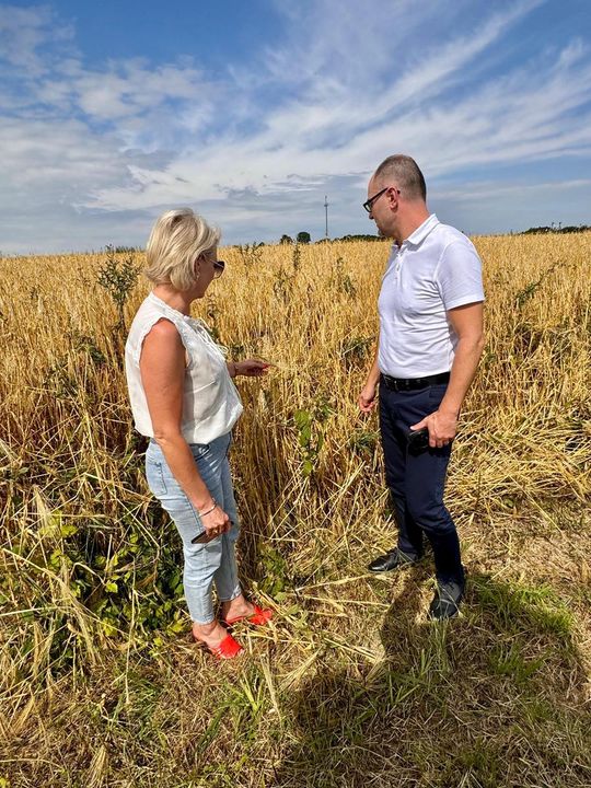 Gmina Lesniowice szacuje straty po gradobiciu. Wizja lokalna z udziałem przedstawicieli wojewody [ZDJĘCIA]