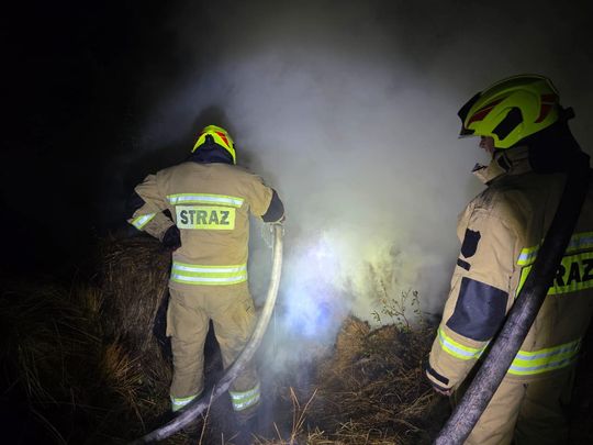 Pow. włodawski. Płonęły bele słomy, trawy i kompostownik [GALERIA ZDJĘĆ]