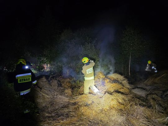 Pow. włodawski. Płonęły bele słomy, trawy i kompostownik [GALERIA ZDJĘĆ]