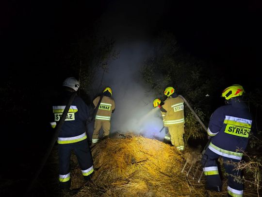 Pow. włodawski. Płonęły bele słomy, trawy i kompostownik [GALERIA ZDJĘĆ]