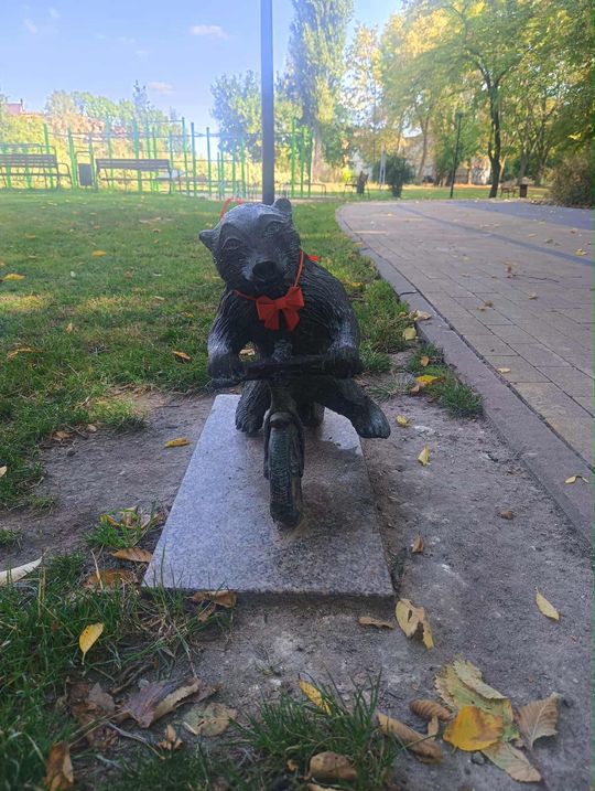 Chełmskie misie w czerwonych kokardkach przypominają o FAS [ZDJĘCIA]