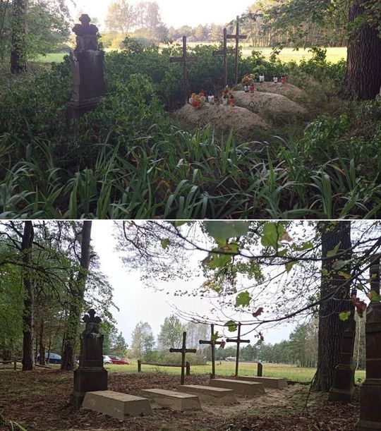 Pow. włodawski. Porządkowali cmentarze w Żdżarce i Lucie