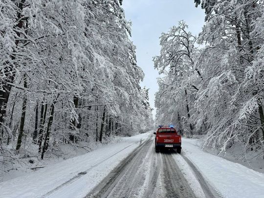 Atak zimy na Zamojszczyźnie. Dziesiątki interwencji straży [ZDJĘCIA]