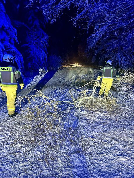 Atak zimy na Zamojszczyźnie. Dziesiątki interwencji straży [ZDJĘCIA]