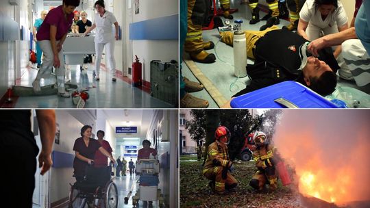 Pożar w Krasnostawskim Szpitalu! To na szczęście tylko ćwiczenia [GALERIA ZDJĘĆ]