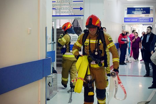 Pożar w Krasnostawskim Szpitalu! To na szczęście tylko ćwiczenia [GALERIA ZDJĘĆ] 