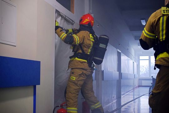 Pożar w Krasnostawskim Szpitalu! To na szczęście tylko ćwiczenia [GALERIA ZDJĘĆ] 
