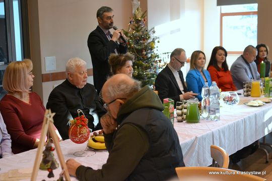 Spotkanie opłatkowo-noworoczne twórców ludowych przy Krasnostawskim Domu Kultury [GALERIA ZDJĘĆ] 