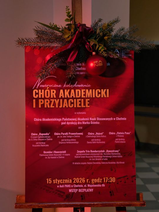 Noworoczne Kolędowanie "Chór Akademicki i Przyjaciele" w PANS w Chełmie [GALERIA ZDJĘĆ]