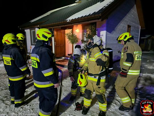 Pożar w Jamnikach. Ogień zajął strop domu [ZDJĘCIA]