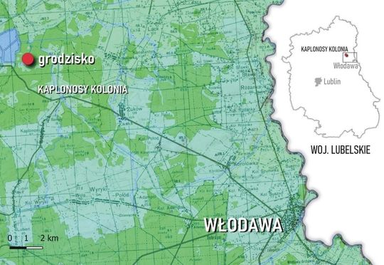 Kaplonosy Kolonia, gm. Wyryki. Grodzisko ukryte wśród bagien.