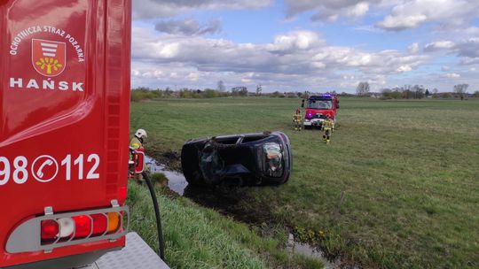 Wypadek w Hańsku Pierwszym i kolizje na drogach powiatu. Są ranni [ZDJĘCIA]