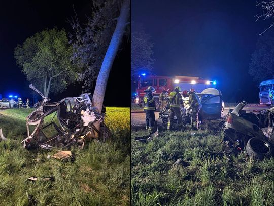 Śmiertelny wypadek w Jankowicach. W zderzeniu BMW i Opla zginął 19-latek [ZDJĘCIA]