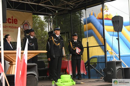 Gm. Gorzków. 100 lat służby i tradycji. Jubileusz OSP Piaski Szlacheckie zgromadził strażaków i mieszkańców [GALERIA ZDJĘĆ]