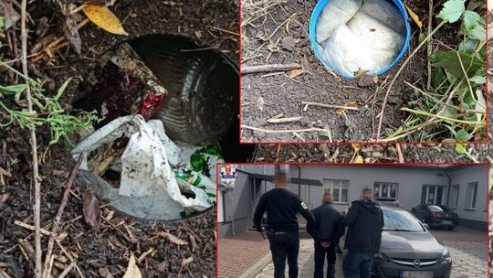 Zakopał w beczkach mefedron i marihuanę o wartości niemal 800 tysięcy złotych [ZDJĘCIA]